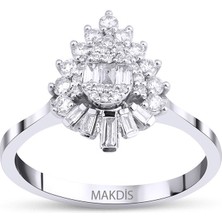 Makdis Pırlanta 0.40 Karat Baget Pırlanta Yüzük