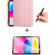 Nezih Case Redmi Pad 2 Pro Uyumlu Kalem Bölmeli Kılıf + Ekran Koruyucu + Dokunmatik Kalem