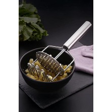 EW's Kitchenware Paslanmaz Çelik Saplı Patates Ezici & Pratik Sebze Püresi Hazırlama Gereci (23 Cm)