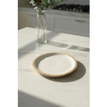 EW's Kitchenware Mango Agacı Pasta Tabağı & Sunum Tabağı 20 cm Krem