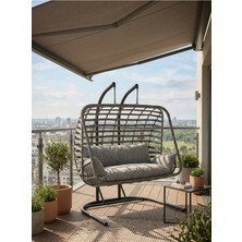 Çavdar Group Balina Raddan Çift Kişilik Salıncak El Örgüsü Bahçe Balkon Teras Salıncağı