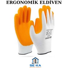 Seka Hand Tools Nitril Kaplı Kaymaz Iş Eldiveni Montaj & Tamir Için Koruyucu Eldiven 12 Çift