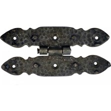 Pileli Store Pilelistore Antika Tarz Dekoratif Pirinç Düğmeli Menteşe - 142X69 Mm, Oksit