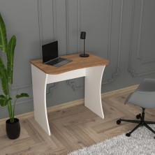 Çalışma Masası Beyaz Ceviz Ders Bilgisayar Ofis Masası Geniş Yüzey Rahat Çalışma