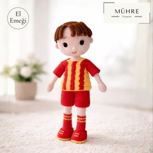 Mühre El Emeği Galatasaray Taraftar Yavru Aslan Bebek Hediyelik %100 Pamuklu Organik Amigurumi Örgü