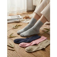 Melce Çorap 8’li Paket Kadın Bambu Dikişsiz Soket Çorap Seti Karışık Renkli (36-40)