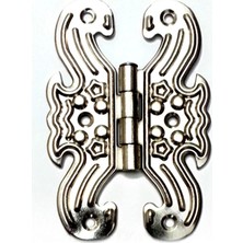 Pileli Store Pilelistore Dekoratif Sac Kelebek Menteşe - Büyük, Nikel, 100 Adet