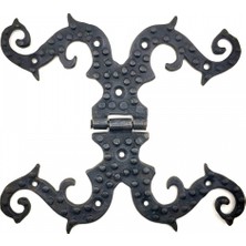 Pileli Store Pilelistore Antika Tarz Dekoratif Pirinç Süslü Menteşe - 190X170 Mm, Oksit