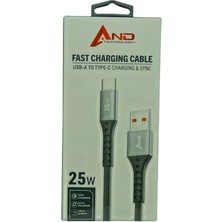 AND-A254 25W Type-C USB Kablo