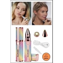 Marsilyan Çift Başlıklı Epilasyon Yüz Çene Işıklı Kıl Tüy Alma Mini Cep Epilasyonu Simli