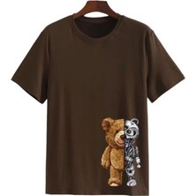 Punix Kids Punıx Kıds Özel Tasarım Robotıc Ayıcık Baskılı Pamuk Dokuma Yazlık Erkek Çocuk T-Shırt