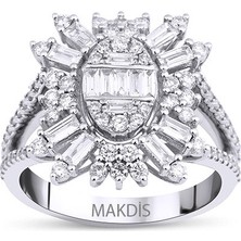 Makdis Pırlanta 1.05 Karat Baget Pırlanta Yüzük