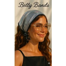 Betty Bands Işıltılı Siyah Simli Bandana Fular– Ayarlanabilir Bağlamalı Şık Saç Aksesuarı