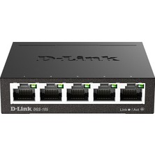 D-Link D-Lınk DGS-105/E 5-Port 10/100/1000 Base-T Yönetilemez Metal Desktop Gigabit Swıtch