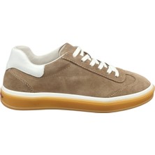 Kadın Günlük Sneaker Ayakkabı Hakiki Nubuk Deri Hafif Bağcıklı Rahat Spor Ayakkabı Palmiye 1060Z