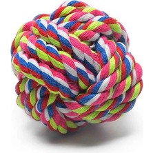 Petza Köpek İp Top Oyuncak Biteball Rainbow