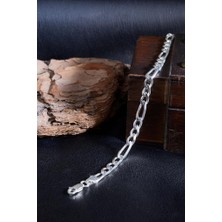 INNUENDO JEWELRY 925 Ayar Gümüş Figaro Erkek Zincir Bileklik