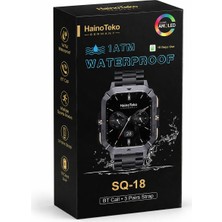 Hainoteko Sq-18 Akıllı Saat 3 Kordonlu | Suya Dayanıklı Tasarım | Bluetooth Arama | Uzun Pil Süresi
