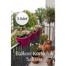 Effe Home Dekoratif Balkon Korkuluk Saksısı 3'lü Takım