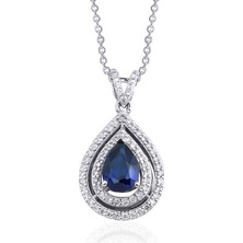 Makdis Pırlanta 1.25 Karat Safir Pırlanta Kolye