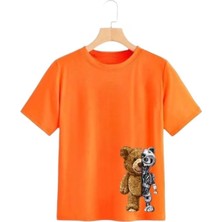 Punix Kids Punıx Kıds Özel Tasarım Robotıc Ayıcık Baskılı Pamuk Dokuma Yazlık Erkek Çocuk T-Shırt