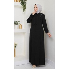 Mihrimah Kadın Büyük Beden Petek Kumaş Hakim Yaka Ferace