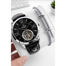 Reward Italyan Bileklik Hediyeli Deri Kordon Otomatik Mekanizma 5 Atm Erkek Kol Saati W.148117.F4