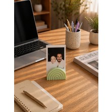Bit Byte Brick Rainbow Polaroid Fotoğraf Standı - Instax Masaüstü Fotoğraf Tutucu - Hardal Yeşil