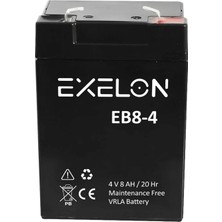Exelon GS2621 Fenere Uyumlu Akü 4V8AH Akü Goldsilver GS2621 Uyumlu Akü 4 Volt 8AMPER Bakımsiz Kuru Tip 4V8AH Akü El Feneri Aküsü 4V 8AH Işildak 4 Volt 8 Amper Akü 4V 8AH Akü 4 Volt 8 Amper Akü