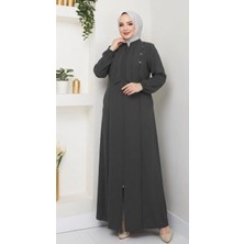 Mihrimah Kadın Büyük Beden Petek Kumaş Hakim Yaka Ferace