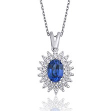Makdis Pırlanta 1.20 Karat Safir Pırlanta Kolye