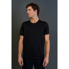Maraton Regular Erkek Bisiklet Yaka  Siyah T-shirt