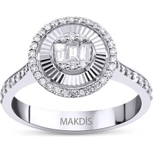 Makdis Pırlanta 0.50 Karat Baget Pırlanta Yüzük
