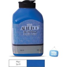 Artdeco 500 ml Mavi Akrilik Boya 0,5 Litre Büyük Boy Yeni Seri