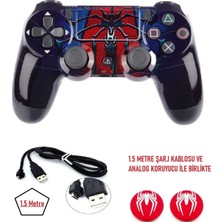 Doreka Playstation Dualshock 4 V2 Ps4 Oyun Kolu Yenilenmiş Pc + Ps4 (1.5mt Şarj Kablosu  ve Analog Koruyucu)