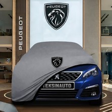ULTRASHOP Peugeot 308 2 (2013-2021) Gri Kumaş Oto Branda Araca Özel Penye Araba Brandası Araç Örtüsü