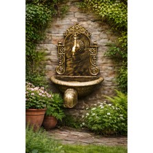 Balyaman Döküm Duvar Gold Eskitme Bahçe Çeşme