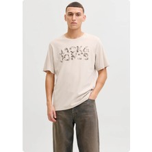 Jack & Jones Jack&jones 12288536 Jjejeff Logo Tee 0 Yaka Kısa Kol Tsh