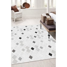 Lioara Home Geometri Desen Dijital Baskılı Halı – Modern, Kaymaz Taban, Leke Tutmaz, Salon & Oturma Odası Için