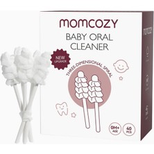 Momcozy Bebek Dil Temizleme Mendili 40’lı Hijyenik Set