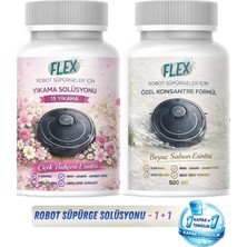 Flex Robot Süpürge Yüzey Temizleme Solüsyonu 500 ml X2 Ad | Moplu Robotlar ile Uyumlu | Düşük Köpük | Beyaz Sabun ve Çiçek Bahçesi