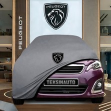 ULTRASHOP Peugeot 108 Top (2018 - ) Gri Kumaş Oto Branda Araca Özel Penye Araba Brandası Araç Örtüsü
