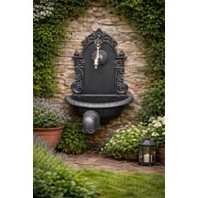 Balyaman Döküm Duvar Antrasit Bahçe Çeşmesi
