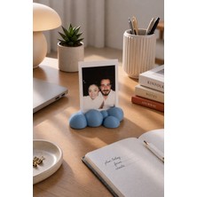 Bit Byte Brick Cloud Polaroid Fotoğraf Standı - Instax Masaüstü Fotoğraf Tutucu - Pus Mavi