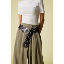 Nisan Triko Zımbalı Deri Kemer