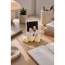Bit Byte Brick Cloud Polaroid Fotoğraf Standı - Instax Masaüstü Fotoğraf Tutucu - Badem Sarı