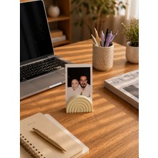 Bit Byte Brick Rainbow Polaroid Fotoğraf Standı - Instax Masaüstü Fotoğraf Tutucu - Badem Sarı