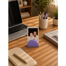 Bit Byte Brick Rainbow Polaroid Fotoğraf Standı - Instax Masaüstü Fotoğraf Tutucu - Mor