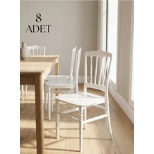 Çavdar Group 8'li Napolyon Sandalye 8 Adet Düğün Sandalyesi Balkon Bahçe Organizasyon Sandalyesi