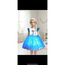 Elsa Işıklı Elbise Kostüm Doğum Günü Parti Düğün Davet Tatil Elbise